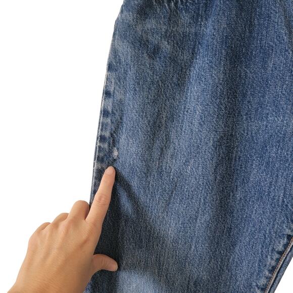 Selvedge Levi Button Fly MADE IN USA 100% Cotton Original Jeans Women's W28 L30 - Picture 13 of 16